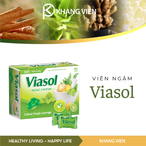 Viên ngậm Viasol húng chanh